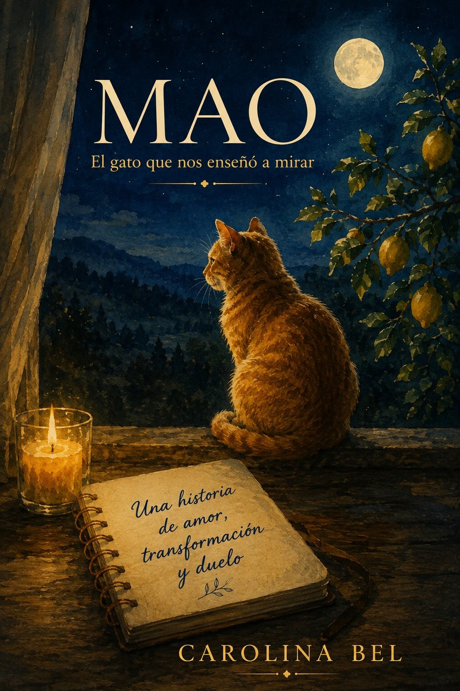 Portada del libro MAO, el gato que nos enseñó a mirar, de Carolina Bell